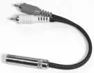 Link Audio - Link Audio 1\/4-inch-F to 2x RCA-M Y-Cable